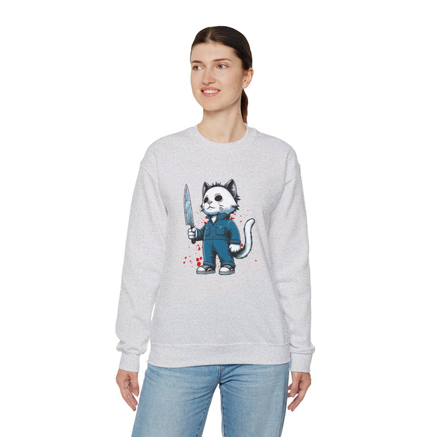 Horror Movie Cats Unisex Heavy Blend™ Crewneck Sweatshirt