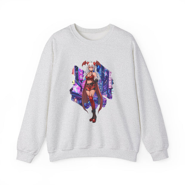 Anime Female Demon Unisex Heavy Blend™ Crewneck Sweatshirt