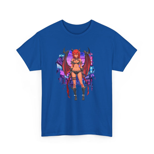 Anime Female Demon Unisex Heavy Cotton Tee