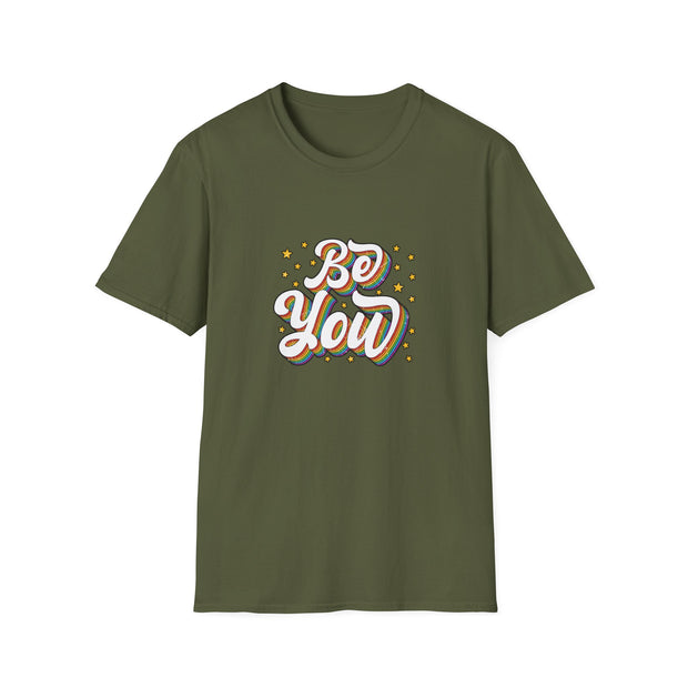 Retro Be You Pride Unisex Softstyle T-Shirt