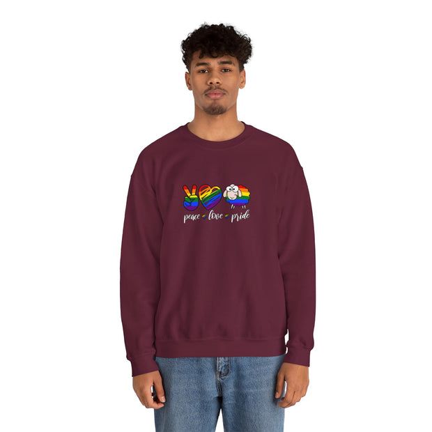 Peace Love Pride Unisex Heavy Blend™ Crewneck Sweatshirt