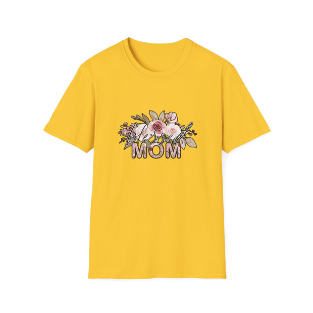 Mom Flowers Unisex Softstyle T-Shirt