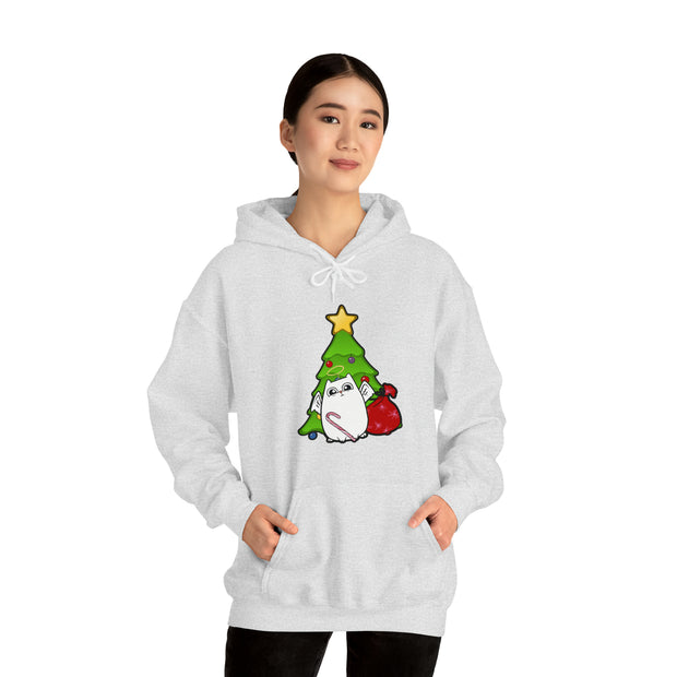 Christmas cat Unisex Heavy Blend™ Hooded Sweatshirt