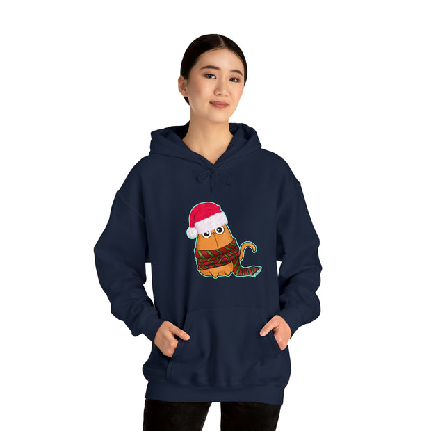Christmas cat Unisex Heavy Blend™ Hooded Sweatshirt