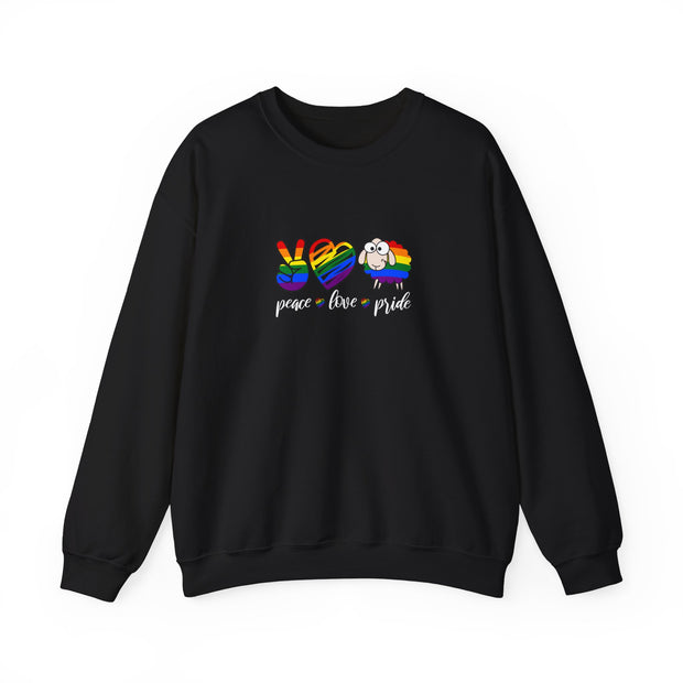Peace Love Pride Unisex Heavy Blend™ Crewneck Sweatshirt