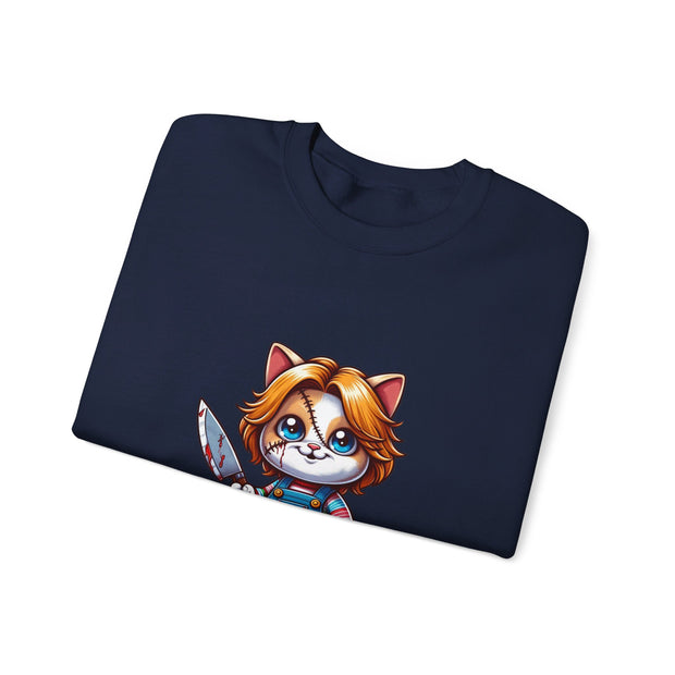 Horror Movie Cats Unisex Heavy Blend™ Crewneck Sweatshirt
