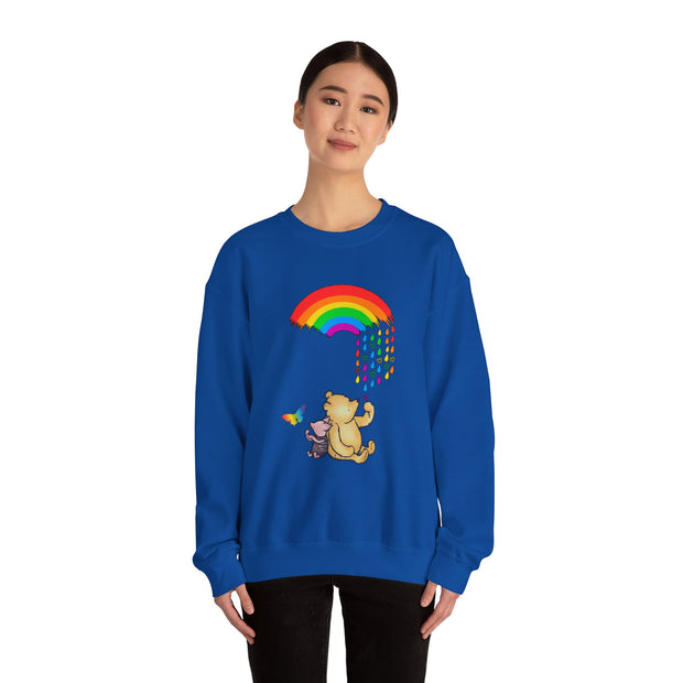 Winnie the Pooh Raining Pride Unisex Heavy Blend™ Crewneck Sweatshirt