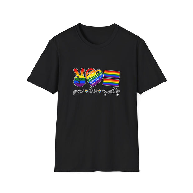 Peace Love and Equality Unisex Softstyle T-Shirt