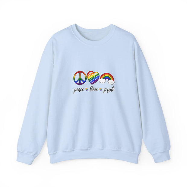 Peace Love Pride Unisex Heavy Blend™ Crewneck Sweatshirt