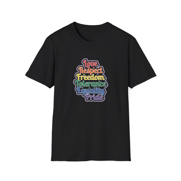 Love Respect Freedom Unisex Softstyle T-Shirt