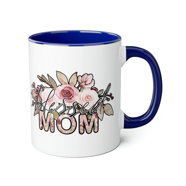Mom Flowers Accent Mugs, 11oz