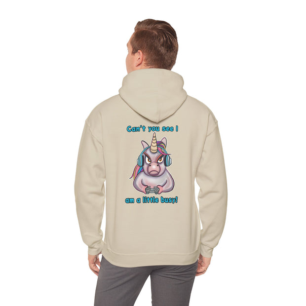 Busy Gaming Unicorn Unisex Heavy Blend™ Hooded Sweatshirt