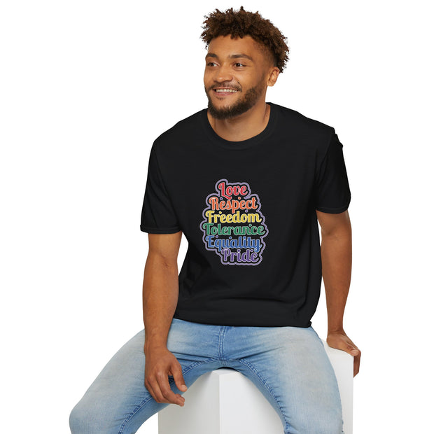 Love Respect Freedom Unisex Softstyle T-Shirt