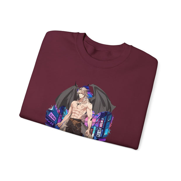 Anime Male Demon Unisex Heavy Blend™ Crewneck Sweatshirt
