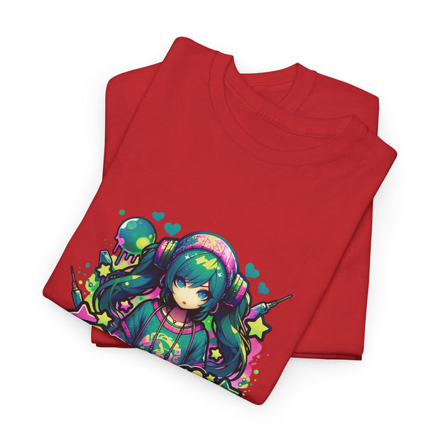Graffiti Anime Girls Unisex Heavy Cotton Tee
