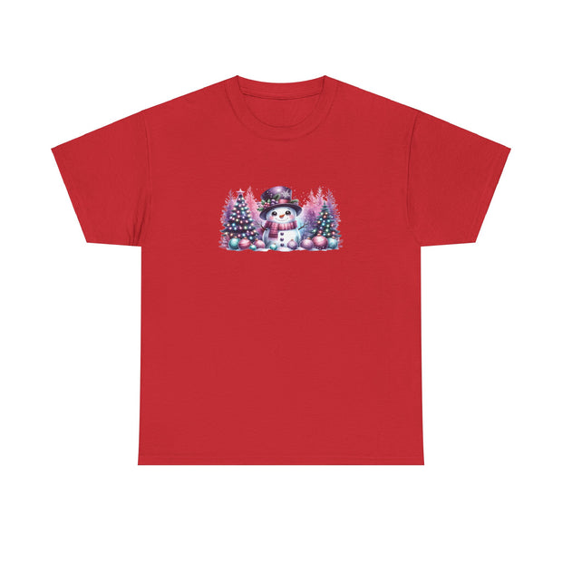 Pastel Snowman Unisex Heavy Cotton Tee