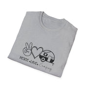Peace Love Camping Unisex Softstyle T-Shirt