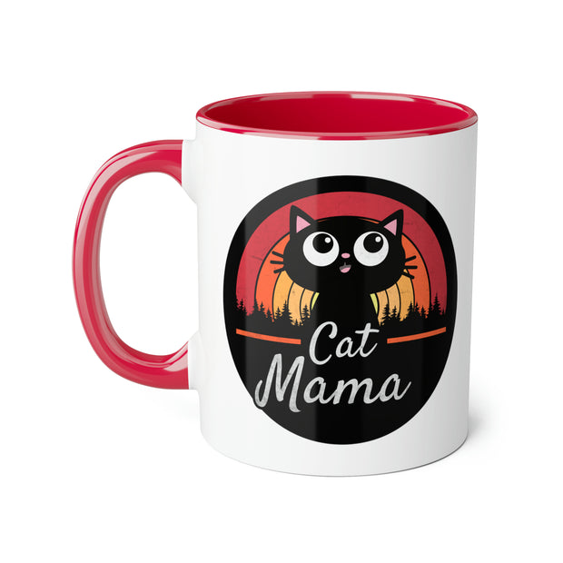 Cat Mama Accent Mugs, 11oz