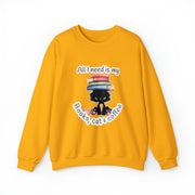 Books, Cat & Coffee Unisex Heavy Blend™ Crewneck Sweatshirt