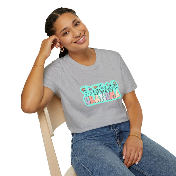 Grandma Flowers Unisex Softstyle T-Shirt
