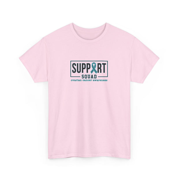 Ovarian Cancer Support Squad Unisex Heavy Cotton Tee