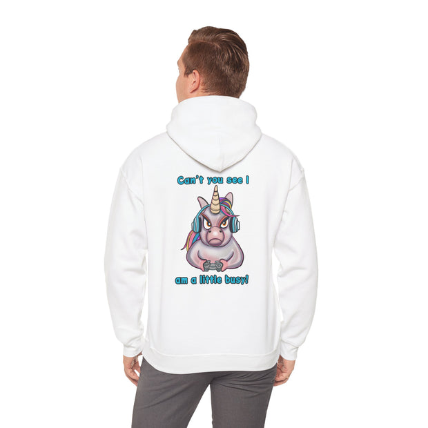 Busy Gaming Unicorn Unisex Heavy Blend™ Hooded Sweatshirt