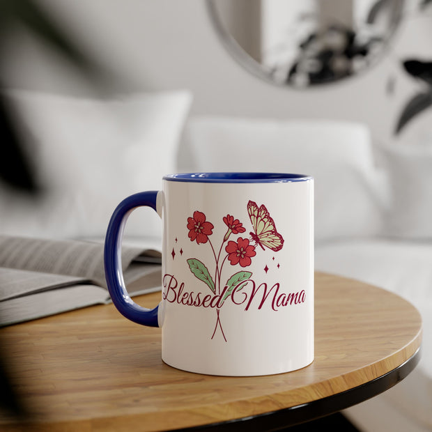 Blessed Mama Accent Mugs, 11oz