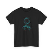 Ovarian Cancer Ribbon Unisex Heavy Cotton Tee