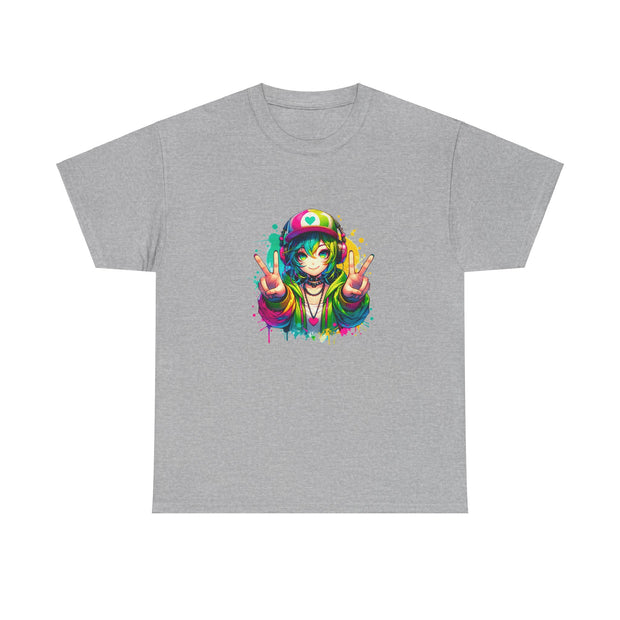 Graffiti Anime Girls Unisex Heavy Cotton Tee