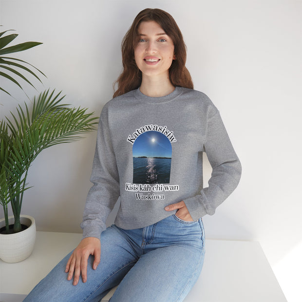 Cree Saskatchewan Skies Unisex Heavy Blend™ Crewneck Sweatshirt