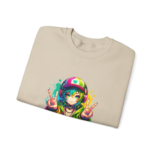 Graffiti Anime Girls Unisex Heavy Blend™ Crewneck Sweatshirt