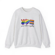 Peace Love Equality Unisex Heavy Blend™ Crewneck Sweatshirt