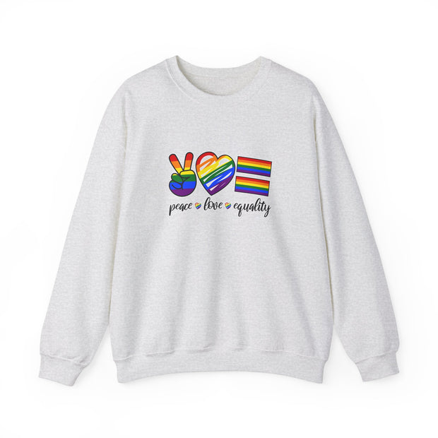 Peace Love Equality Unisex Heavy Blend™ Crewneck Sweatshirt