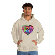 Soda Pop Heart Hoodie - Retro Unisex Sweatshirt for Fun Gatherings, Cozy Nights, Music Festivals, Unique Gifts & Casual Wear