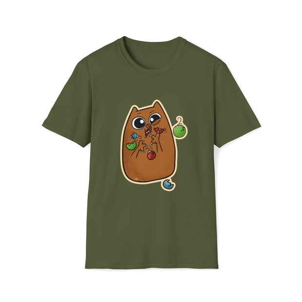 Christmas cat Unisex Softstyle T-Shirt