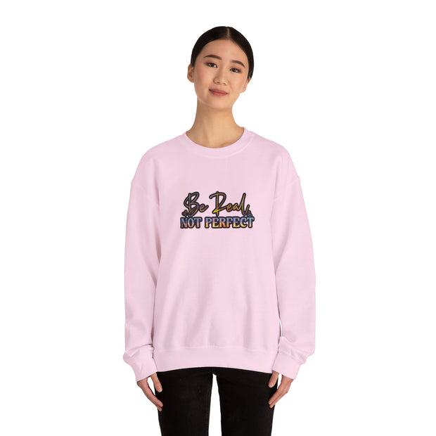 Be Real Not Perfect Unisex Heavy Blend™ Crewneck Sweatshirt