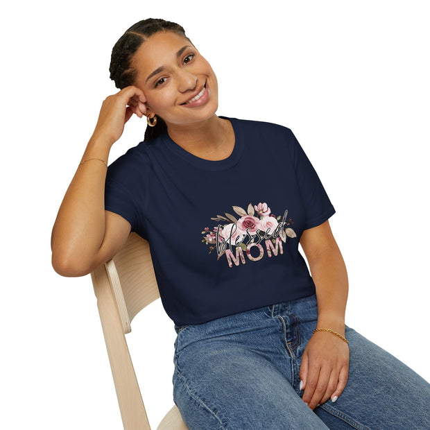 Mom Flowers Unisex Softstyle T-Shirt