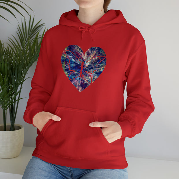 Heart Butterfly Unisex Heavy Blend™ Hooded Sweatshirt