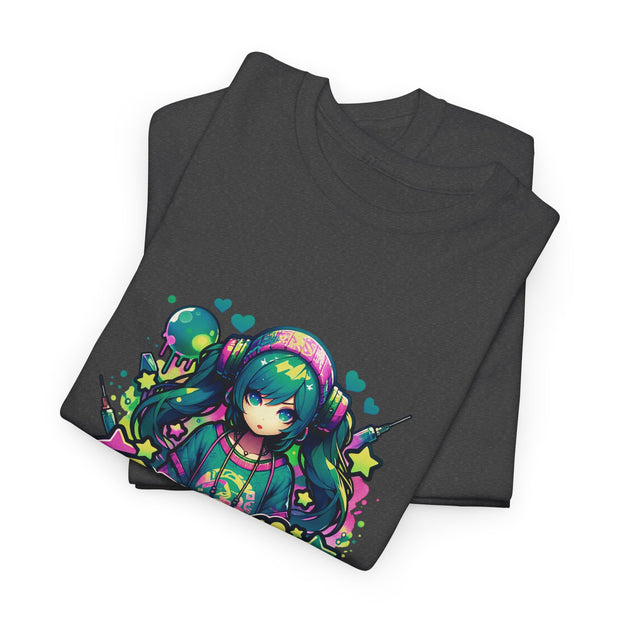 Graffiti Anime Girls Unisex Heavy Cotton Tee