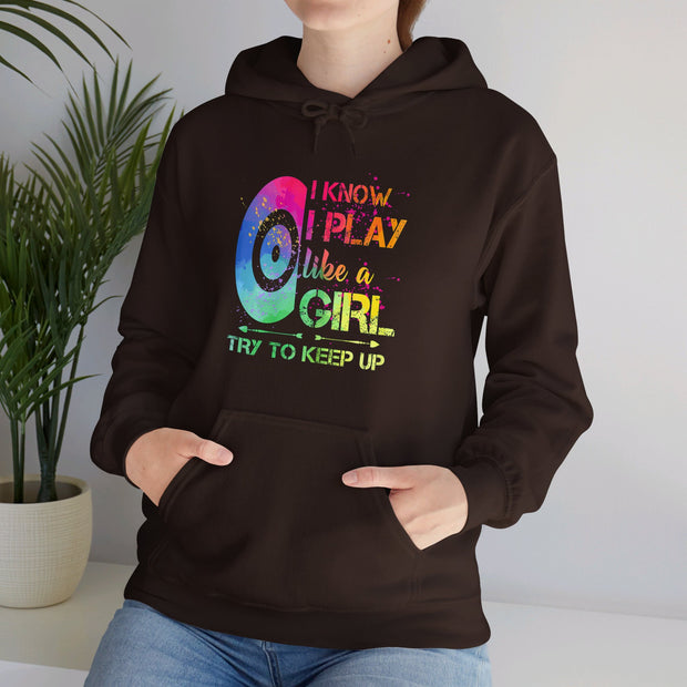 I Know I Play Like A Girl Unisex Heavy Blend™ Hooded Sweatshirt