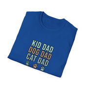 Kid, Dog, Cat Dad Unisex Softstyle T-Shirt