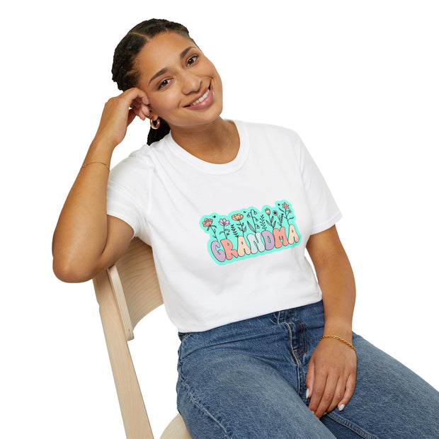 Grandma Flowers Unisex Softstyle T-Shirt