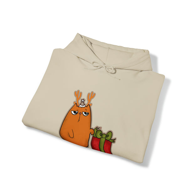 Christmas cat Unisex Heavy Blend™ Hooded Sweatshirt