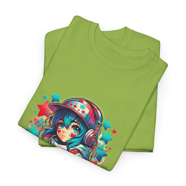 Graffiti Anime Girls Unisex Heavy Cotton Tee