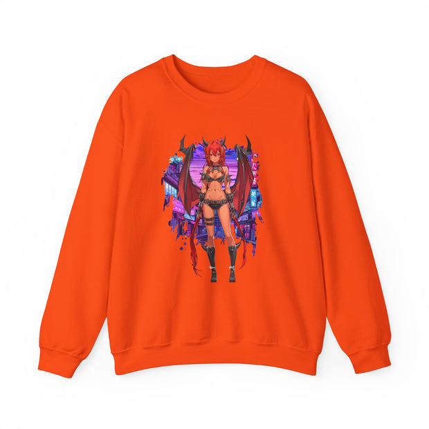 Anime Female Demon Unisex Heavy Blend™ Crewneck Sweatshirt