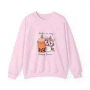 Unicorn Boba Unisex Heavy Blend™ Crewneck Sweatshirt