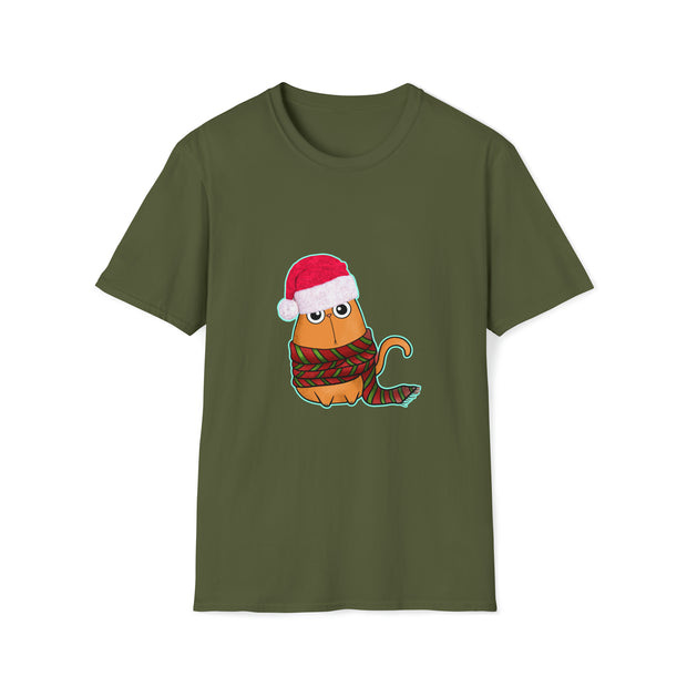 Christmas Cat Unisex Softstyle T-Shirt