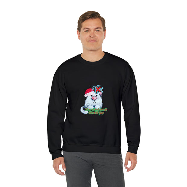 Christmas cat Unisex Heavy Blend™ Crewneck Sweatshirt