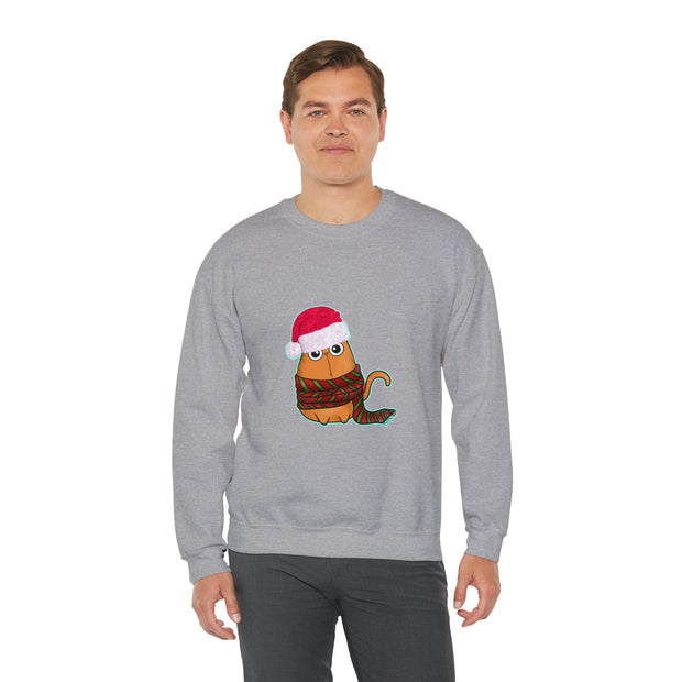 Christmas cat Unisex Heavy Blend™ Crewneck Sweatshirt