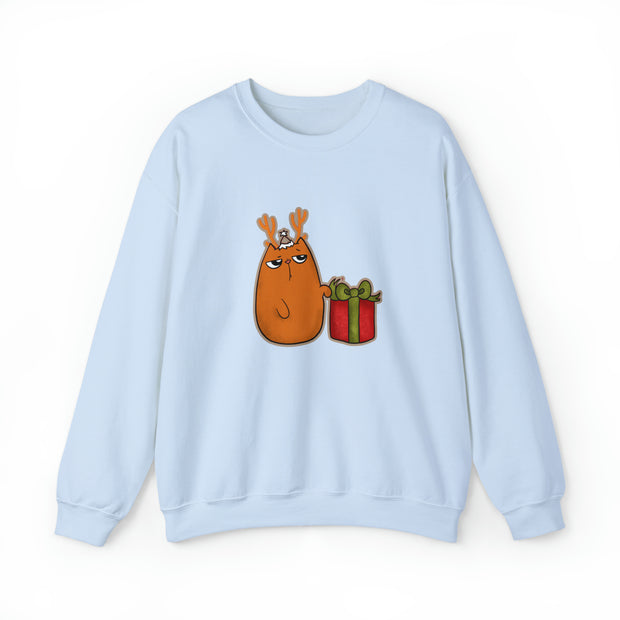 Christmas cat Unisex Heavy Blend™ Crewneck Sweatshirt